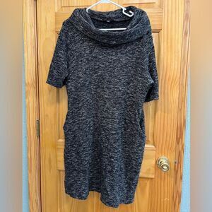 Tribal size XL gray pocketed midi length sweater dress